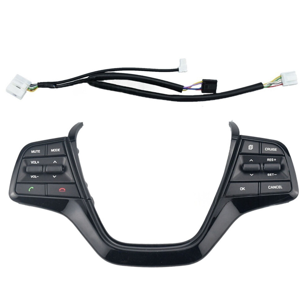 Steering Wheel Control Switch Button For Hyundai Elantra 1.6L 2016Â2019, Compatible With Multi-Function Steering Wheel, Piano Black 9426043599836