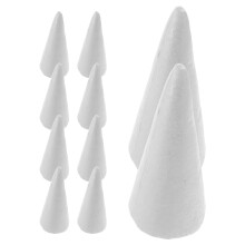 12 cones de espuma branca para artesanato, 14,5 x 7 x 7 cm