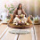 Easter table centerpiece with bunny and egg decor 7