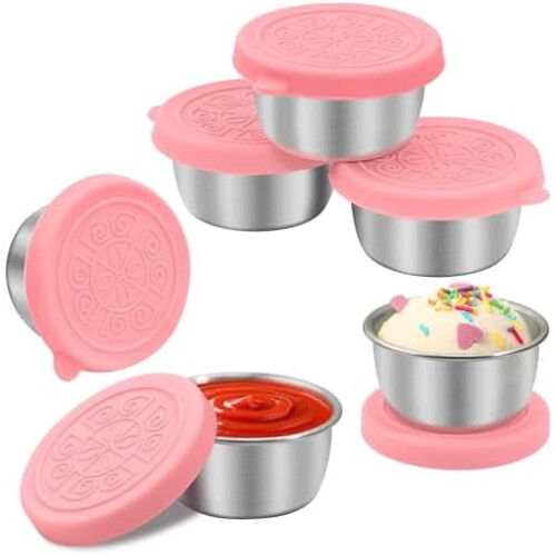 Edelstahl-Salatdressingbehälter, 47 ml, 6er-Pack