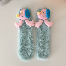5 Pairs Preemie Baby Terry Cotton Turn Cuff Socks for Newborn Girls Boys, Gray, M