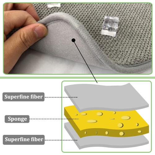 Conjunto de 3 Tapetes para Secar Louça 20x15 Polegadas em Microfibra Antiderrapante 1