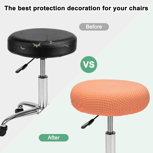 Housse de siège ronde pour tabouret de bar – Polyester, élastique, 25-30 cm 2