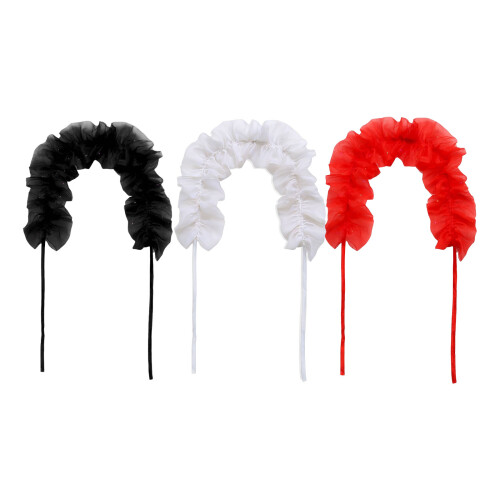 Multiuse Ruffle Shawl Chiffon Scarf Shoulder Wrap For-Black 1