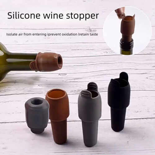 Le paquet de 8 bouchons de vin élégants, de couleurs-Gris 2