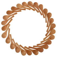 150 Pieces Small Wooden Spoons Nature Spoons Wood Honey Teaspoon Cooking Condiments Spoons (Light Brown)