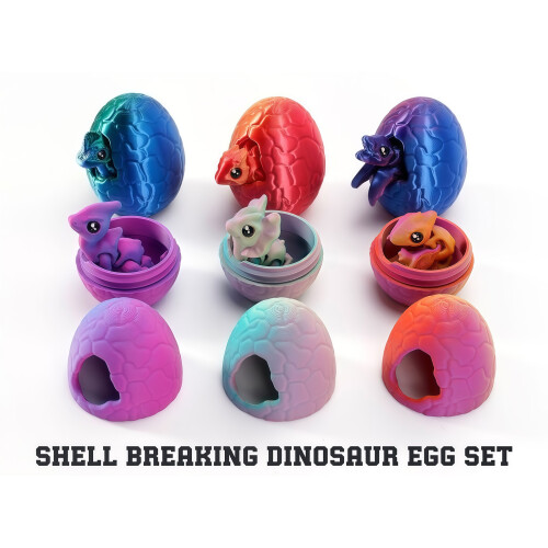 3D Printed Dragon and Eggs Breaking Desk Toy-B Stegosaurus 1