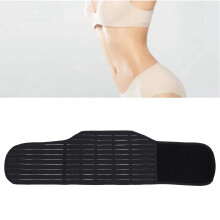Faja abdominal transpirable 87x23 cm, 120 cm negro