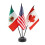 Set of 10 Piece Durable Polyester Table Flags Feature-Canada 7