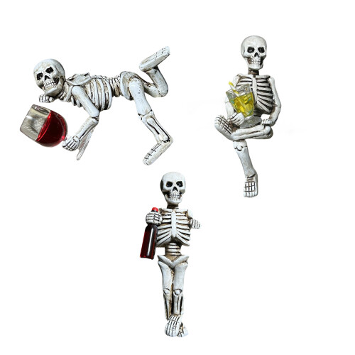 Figurines de squelette d'halloween, Statue de crâne, cintres-9 1