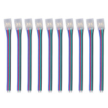 10 conectores para tiras de luz LED de 4 pines y 10 mm, RGB, resistentes, duraderos y seguros, para PC, ideales para fiestas, oficinas y el hogar.