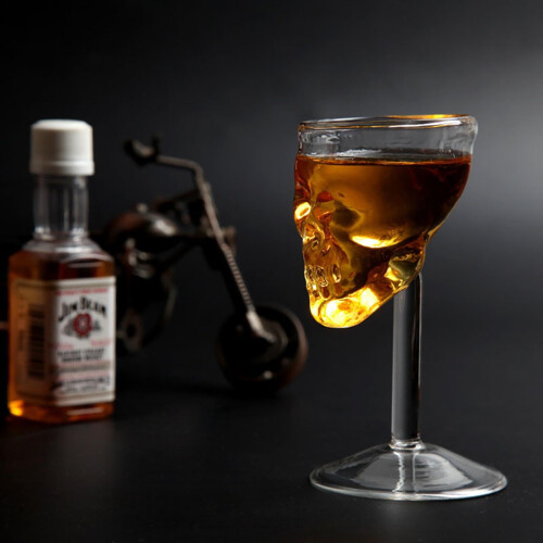 Verre haut en forme de crâne d'Halloween - 75 ml 1
