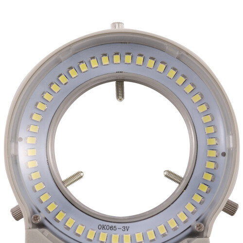 3X 48 LED Industrial Microscope Camera Light Source Ring Lamp Light  Lamp Adjustable Brightness USB Interface