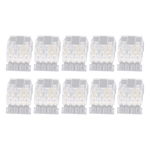 10 stk. COB LED-strimmel til ledningsstik, 10 mm, 3-benet