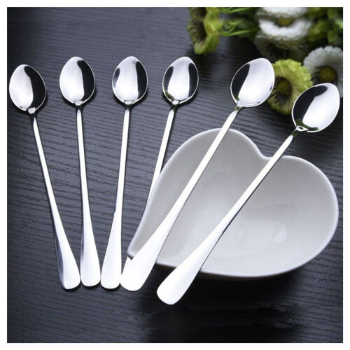 18Pcs Langstiel Edelstahl Tee KaffeelöFfel Eis Besteck 1