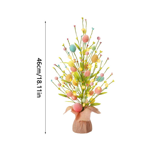 Arbre à œufs de Pâques pré-illuminé avec baies 45 cm 2