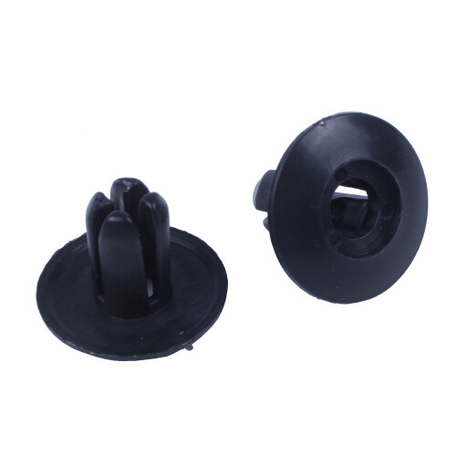 50 Pcs Plastic Push in Bumper  Door Rivets Clip 8mm Hole Black 2
