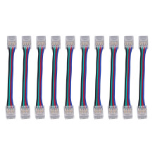 10 stuks 4-pins 10mm LED-stripconnectorset