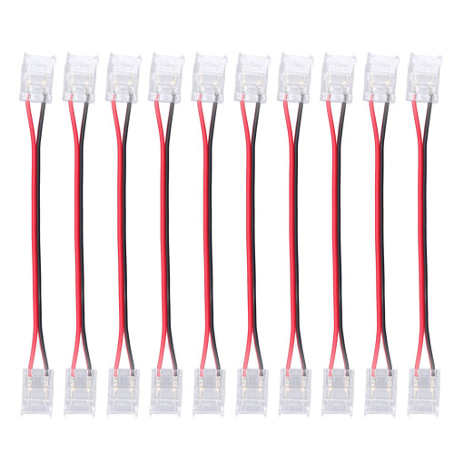 10 stk. COB LED-strimmelstik 2-benet 10 mm PC