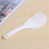 3X Kitchen Dotted White Plastic Flat Rice Scoop Paddle Meal Spoon 5