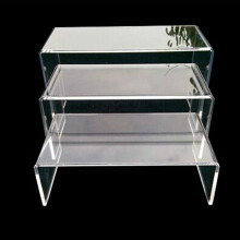 9x 3 Tier Acrylic Clear Display Stand Riser Showcase Jewellery Cosmetics Makeup Collection Display Storage Rack