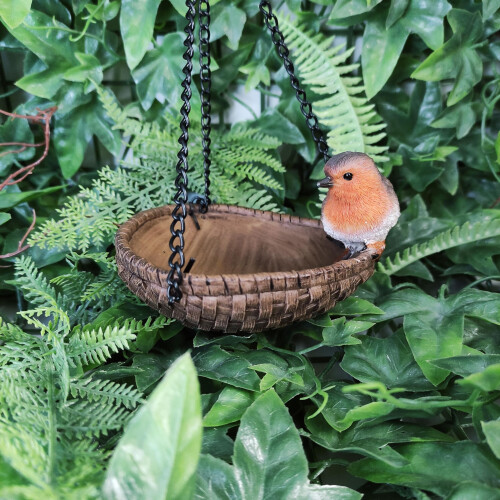 Vivid Arts Hanging Robin Heart Feeder 2