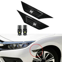 3X Smoke Tinted Lens Side Lamp Light W/ LED for 2016-19 JDM
