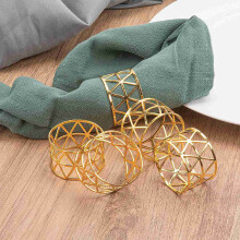 32 Pièces Séries de Porte-Anneau de Serviette En Maille Ronde, Ensemble de Table Adapté Aux Occasions Décontractées Ou Formelles et Aux Fêtes de