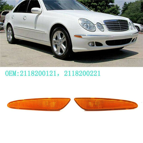 2X Pair Front Bumper Side  Light Turn Signal Lamp for   W211 E-Class E320 E350 E550 E63 2007-2009 2