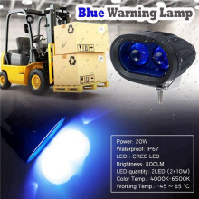 2X 10V-80V Vehicle LED Warning Signal Lamp Forklift Truck Work Spot Safety Light Car 20W Industrial Safety Lamp