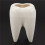 3X Tooth Shape White Ceramic Flower Pot Modern Design Planter Teeth Model  Desktop Pot  Gift(Without Plants) 3