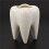 3X Tooth Shape White Ceramic Flower Pot Modern Design Planter Teeth Model  Desktop Pot  Gift(Without Plants) 6