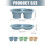 Multifunctional Watercolor Brush Washer Folding Silicone-Blue 4