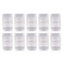 10 conectores de tira LED de 2 pines y 8 mm, sin soldadura.