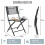 Homecall Garden camping folding chair black textilene 3
