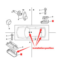 2X Interior Light Reading Light 636296 for AX ZX BX 106 Lnterior Dome Lamp Interior Reading Lamp