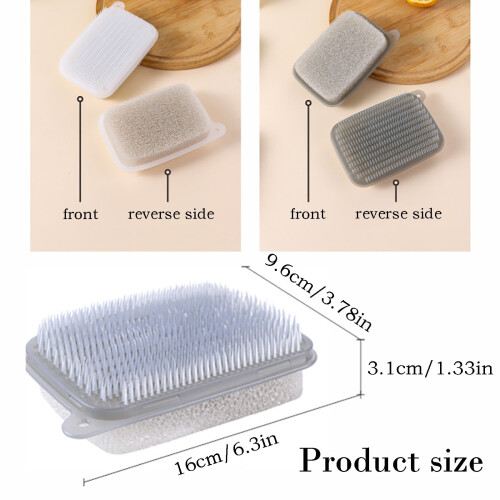Silicone Fruit & Veggie Brush with Hard/Soft Sides – Compatible with All Kitchen Sinks 2