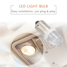 40Stk BA9S 1895 H6W 53 57 Bajonett-LED-GlüHbirnen für Autokartenlampe 12V Weiß