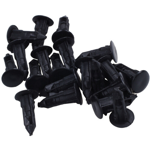40 Pcs Plastic Rivets for Clip Screw Type Fastener, Black