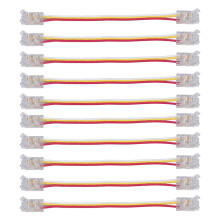 10 nascóirí stiall LED 3-bioráin 8mm le haghaidh soilse COB