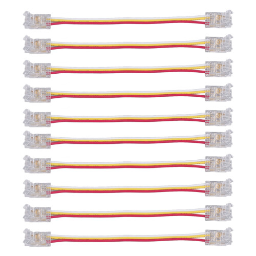 10 connettori a 3 pin da 8 mm per strisce LED COB