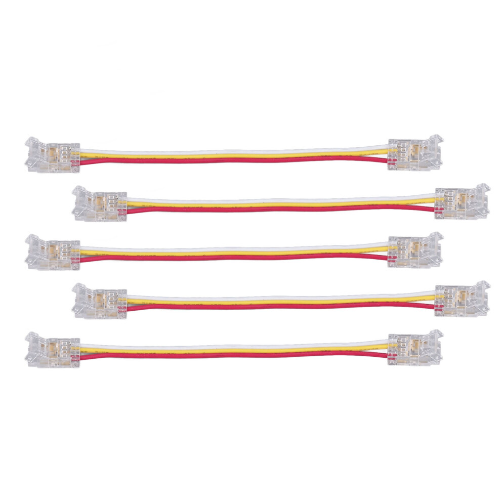 Led Light Strip Connectors 3Pin 8Mm Safe Pc For Cob Led Strips 10 Pack 7621389742072