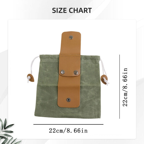 Waxed Canvas Foraging Bag with Leather Strap 2