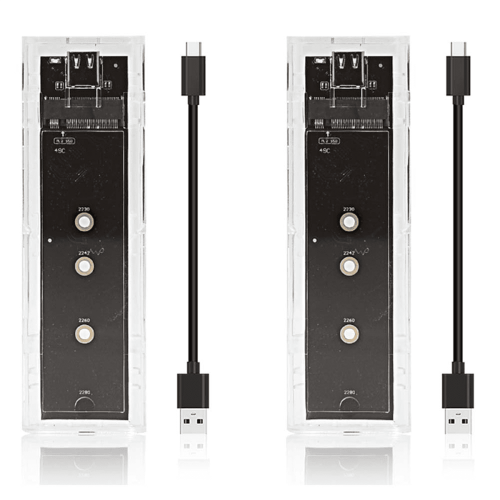 M.2NGFF SATA SSD -kotelo USB-C 10Gbps kaksoispaikkainen