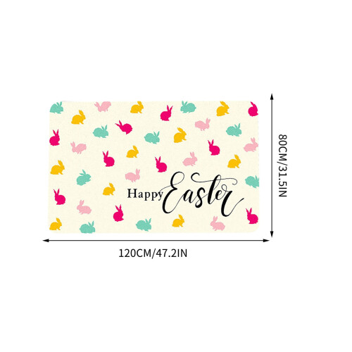 Påskehareegg lekematte mykt teppe 80x12cm 2