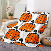 Coperta di flanella per Halloween con motivo a zucca, 39x28 pollici