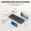 Mini teclado sem fio com touchpad retroiluminado branco/7 cores, mouse e lanterna – portátil, elegante e compatível com PCs, tablets, TVs e 6