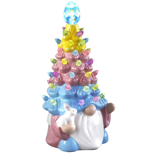 Påskegnome harpiksfigur treformet dekor 2