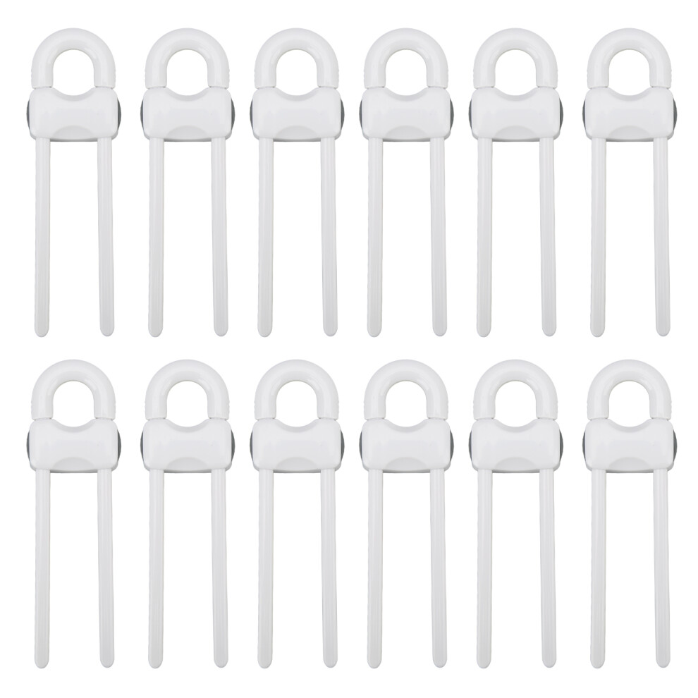Adjustable U Shaped Baby Safety Locks Reusable and Convenient Sliding Cabinet Locks Sturdy ABS Material Easy to Install for Baby Proofing Cabinets