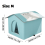 Εξωτερικό καταφύγιο γάτας για αδέσποτες γάτες, αδιάβροχο με μόνωση 3